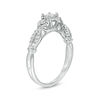 Thumbnail Image 2 of 0.37 CT. T.W. Princess-Cut Diamond Three Stone Crossover Shank Engagement Ring in 10K White Gold