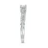 Thumbnail Image 4 of 0.37 CT. T.W. Princess-Cut Diamond Three Stone Crossover Shank Engagement Ring in 10K White Gold