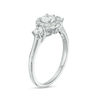 Thumbnail Image 1 of 0.69 CT. T.W. Diamond Three Stone Frame Engagement Ring in 10K White Gold