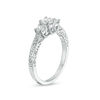 Thumbnail Image 2 of 0.45 CT. T.W. Diamond Three Stone Filigree Scroll Engagement Ring in 10K White Gold