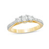 Thumbnail Image 1 of 0.58 CT. T.W. Diamond Three Stone Engagement Ring in 10K Gold