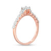 Thumbnail Image 1 of 0.69 CT. T.W. Princess-Cut Diamond Three Stone Engagement Ring in 10K Rose Gold