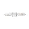 Thumbnail Image 5 of 0.69 CT. T.W. Princess-Cut Diamond Three Stone Engagement Ring in 10K Rose Gold
