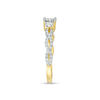Thumbnail Image 4 of 0.58 CT. T.W. Diamond Three Stone Scallop Shank Engagement Ring in 10K Gold