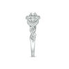 Thumbnail Image 4 of 0.50 CT. T.W. Diamond Past Present Future® Frame Twist Engagement Ring in 10K White Gold