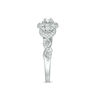 CT. T.W. Diamond Past Present Future® Frame Twist Engagement Ring in 10K Gold