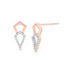 Thumbnail Image 0 of 0.065 CT. T.W. Diamond Double Kite-Shaped Stud Earrings in 10K Rose Gold