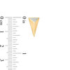Thumbnail Image 2 of 0.07 CT. T.W. Diamond Elongated Triangle Stud Earrings in 10K Gold