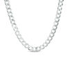 Thumbnail Image 1 of Men's 5.7mm Curb Chain Necklace in Hollow 14K White Gold - 22"