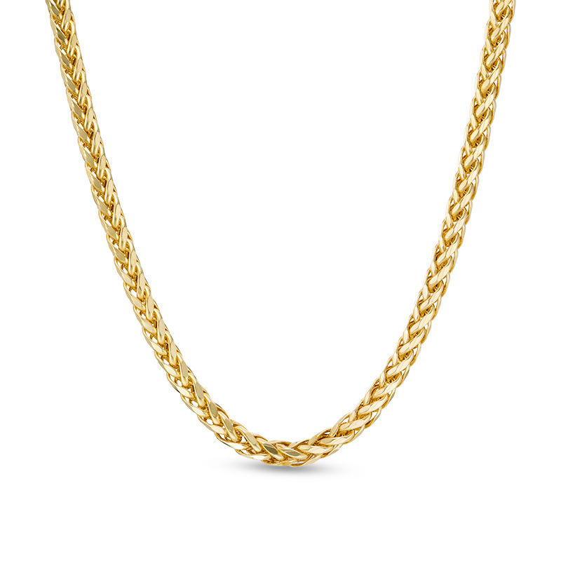 Ladies' 3.15mm Diamond-Cut Franco Snake Chain Necklace in Hollow 14K Gold - 18"|Peoples Jewellers