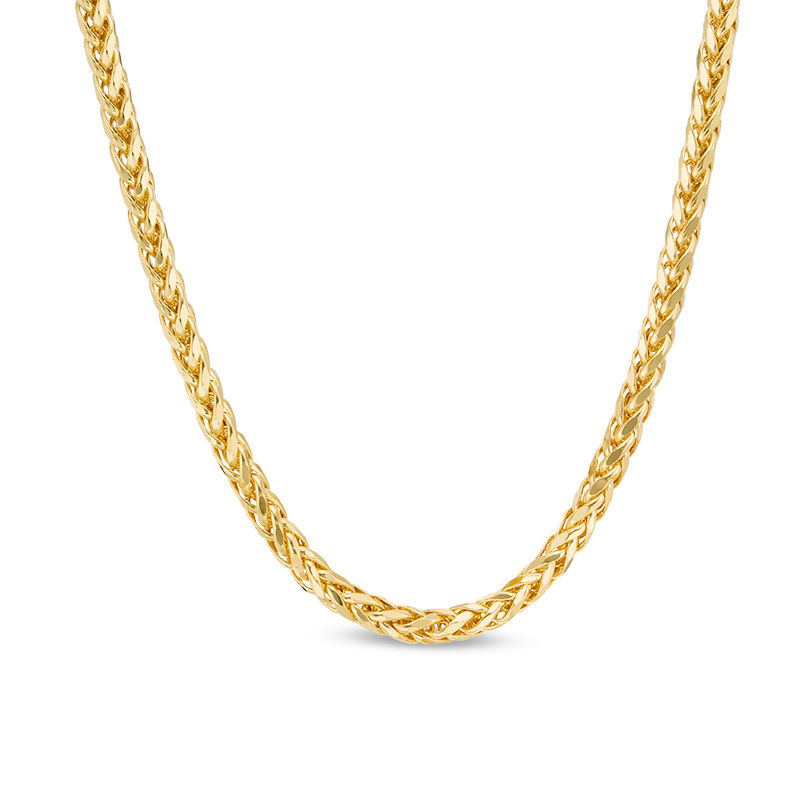 Men's 3.15mm Diamond-Cut Franco Snake Chain Necklace in Hollow 14K Gold - 24"|Peoples Jewellers