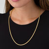 Thumbnail Image 2 of Men's 3.15mm Diamond-Cut Franco Snake Chain Necklace in Hollow 14K Gold - 24&quot;