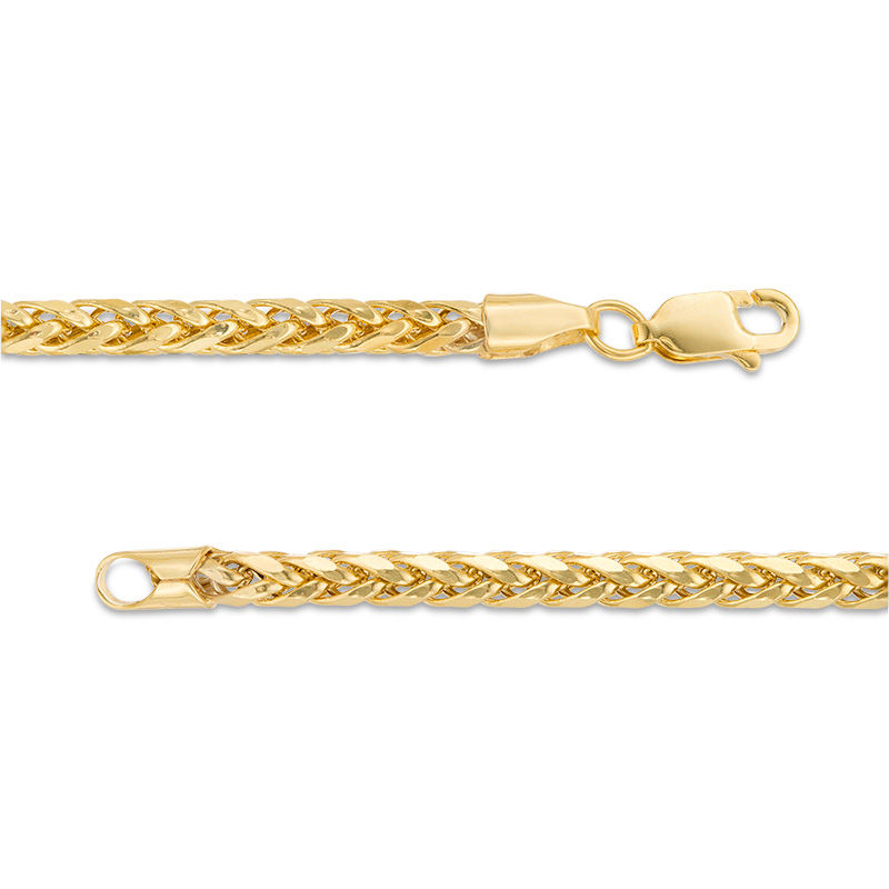 Men's 3.15mm Diamond-Cut Franco Snake Chain Necklace in Hollow 14K Gold - 24"|Peoples Jewellers