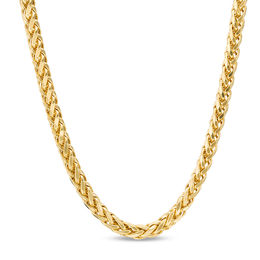 Men's 4.5mm Diamond-Cut Franco Snake Chain Necklace in Hollow 14K Gold - 28&quot;