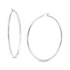 Thumbnail Image 1 of 60.0mm Hoop Earrings in Hollow 14K White Gold