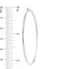 Thumbnail Image 3 of 60.0mm Hoop Earrings in Hollow 14K White Gold