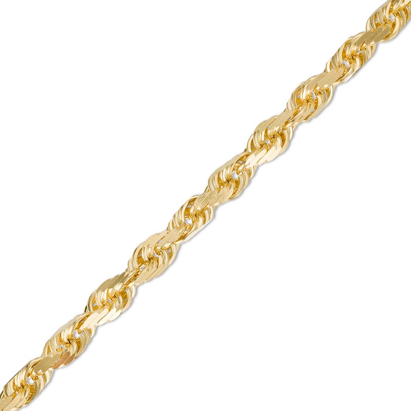 Men's 5.0mm Glitter Rope Chain Bracelet in Solid 14K Gold - 8.0"|Peoples Jewellers