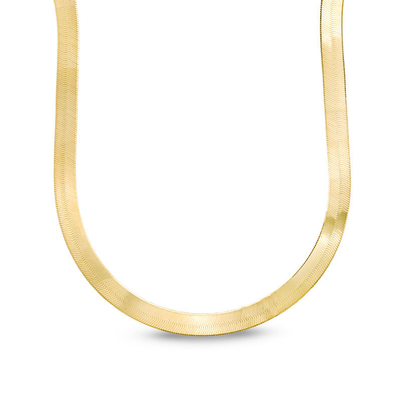 Ladies' 6.0mm Herringbone Chain Necklace in 14K Gold - 20"|Peoples Jewellers