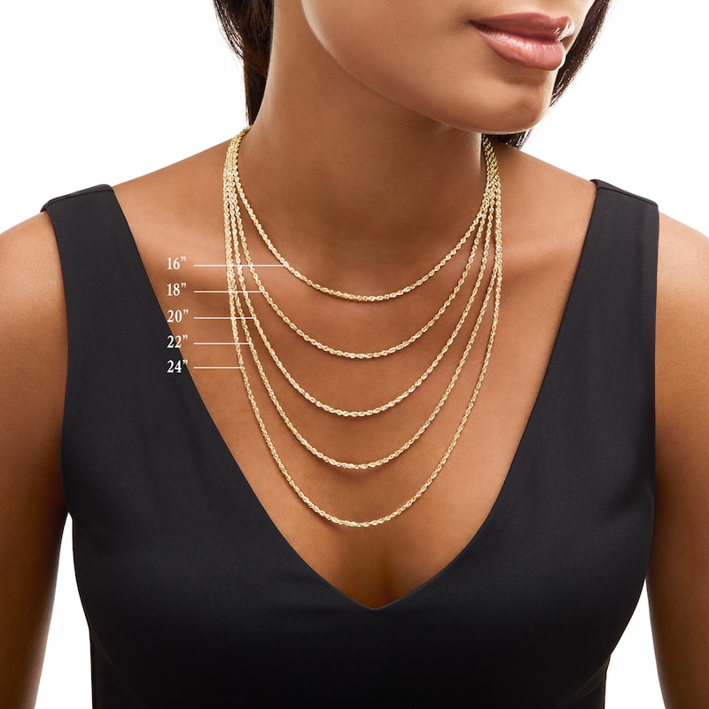 Main Image 5 of Ladies' 6.0mm Herringbone Chain Necklace in 14K Gold - 20"