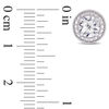 Thumbnail Image 1 of Men's 0.04 CT. T.W. Diamond Beaded Frame Vintage-Style Stud Earrings in Sterling Silver