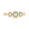 Thumbnail Image 6 of 0.25 CT. T.W. Diamond Past Present Future® Frame Twist Engagement Ring in 10K Gold