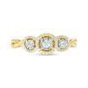 Thumbnail Image 7 of 0.25 CT. T.W. Diamond Past Present Future® Frame Twist Engagement Ring in 10K Gold