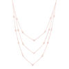 Thumbnail Image 1 of 0.60 CT. T.W. Diamond Layered Station Necklace in 10K Rose Gold - 24"