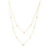 Thumbnail Image 0 of 0.60 CT. T.W. Diamond Layered Station Necklace in 10K Gold - 24"