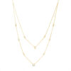 0.60 CT. T.W. Diamond Layered Station Necklace in 10K Gold - 24"