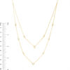 Thumbnail Image 3 of 0.60 CT. T.W. Diamond Layered Station Necklace in 10K Gold - 24"