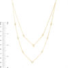 0.60 CT. T.W. Diamond Layered Station Necklace in 10K Gold - 24"