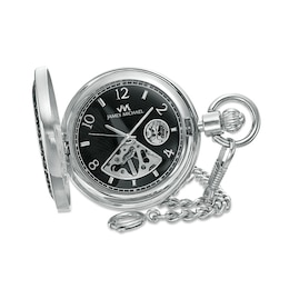 Men's James Michael Two-Tone Pocket Watch with Black Dial (Model: PMA181016C)