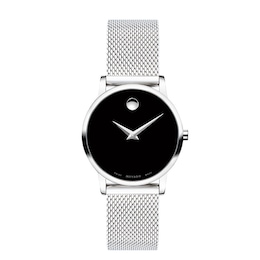 Ladies' Movado Museum® Classic Mesh Watch with Black Dial (Model: 0607220)