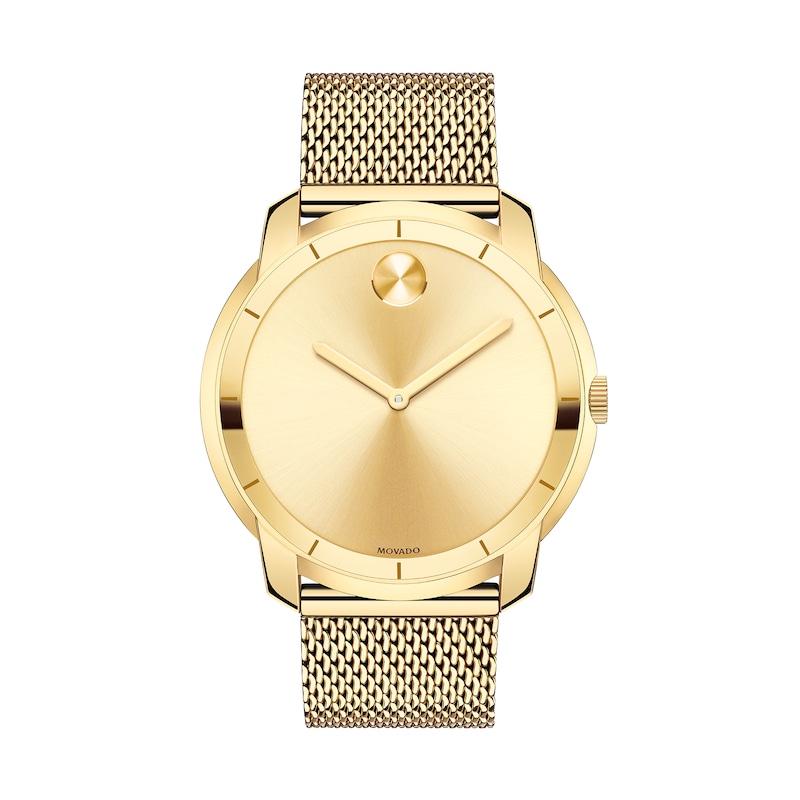 Men's Movado Bold® Gold-Tone IP Mesh Watch (Model: 3600373)|Peoples Jewellers