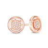 Thumbnail Image 0 of 0.11 CT. T.W. Composite Diamond Frame Stud Earrings in 10K Rose Gold
