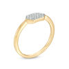 Thumbnail Image 1 of 0.12 CT. T.W. Composite Diamond Elongated Hexagon Ring in 10K Gold