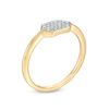 Thumbnail Image 2 of 0.12 CT. T.W. Composite Diamond Elongated Hexagon Ring in 10K Gold