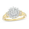 Thumbnail Image 0 of 0.29 CT. T.W. Baguette and Round Diamond Sunburst Collar Ring in 10K Gold