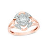 Thumbnail Image 1 of 0.25 CT. T.W. Diamond Cushion Frame Vintage-Style Ring in 10K Two-Tone Gold