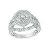 Thumbnail Image 0 of 1.00 CT. T.W. Diamond Double Frame Vintage-Style Engagement Ring in 10K White Gold