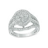 Thumbnail Image 1 of 1.00 CT. T.W. Diamond Double Frame Vintage-Style Engagement Ring in 10K White Gold