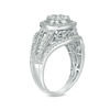 Thumbnail Image 1 of 1.00 CT. T.W. Diamond Double Frame Vintage-Style Engagement Ring in 10K White Gold