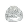 Thumbnail Image 1 of 2.00 CT. T.W. Composite Diamond Frame Multi-Row Vintage-Style Engagement Ring in 10K White Gold