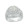 Thumbnail Image 0 of 2.00 CT. T.W. Composite Diamond Frame Multi-Row Vintage-Style Engagement Ring in 10K White Gold