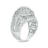 Thumbnail Image 2 of 2.00 CT. T.W. Composite Diamond Frame Multi-Row Vintage-Style Engagement Ring in 10K White Gold