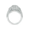 Thumbnail Image 4 of 2.00 CT. T.W. Composite Diamond Frame Multi-Row Vintage-Style Engagement Ring in 10K White Gold