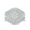 Thumbnail Image 5 of 2.00 CT. T.W. Composite Diamond Frame Multi-Row Vintage-Style Engagement Ring in 10K White Gold