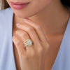 Thumbnail Image 2 of 1.00 CT. T.W. Composite Diamond Double Frame Vintage-Style Engagement Ring in 10K Gold