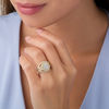 Thumbnail Image 3 of 1.00 CT. T.W. Composite Diamond Double Frame Vintage-Style Engagement Ring in 10K Gold