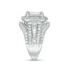 Thumbnail Image 4 of 2.00 CT. T.W. Princess-Cut Composite Diamond Double Frame Engagement Ring in 10K White Gold